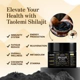 taolemi Shilajit Pure Himalayan Organic, Shilajit Resin with 85+ Trace Minerals and Fulvic Acid for Enhanced Energy and Immune, Support Men & Women, Gold Grade, 800MG/time, 60+ Serving 50g Jar