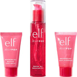 E.L.F. Jelly Pop Watermelon Jelly Cleanser, Water Gel Moisturizer, Glitter Face Mask  Set x 3