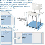 Vaunn Tool-Free Assembly Adjustable Shower Chair Spa Bathtub Seat Bench with Removable Back