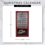 DII Christmas Advent Collection Decorative & Reusable Wooden Countdown Calendar, 30x15.37", Chalkboard