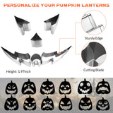 WANNTS Pumpkin Carving Kit Halloween, Safe and Easy Pumpkin Carving Set for Kids, DIY Stainless Steel Pumpkin Carving Tools for Halloween Decoration Jack-O-Lanterns, Gift for Halloween(With Hammer)