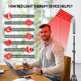Red Light Therapy Lamp, 150 LEDs Infrared Light Therapy with Adjustable Stand - 660nm Redlight and 850nm Near Infrared Light Devices Large Coverage Area Lamps for Full Body Face Pain Relief Skin Care