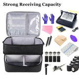 Tattoo Carrying Case Tattoo Supplies Organizer Tattoo Kit Box Case Tattoo Equipment Storage Bag Tattoo Travel Case Tattoo Storage Organizer for Tattoo Stencil Printer, Tattoo Ink, Tattoo Equipment