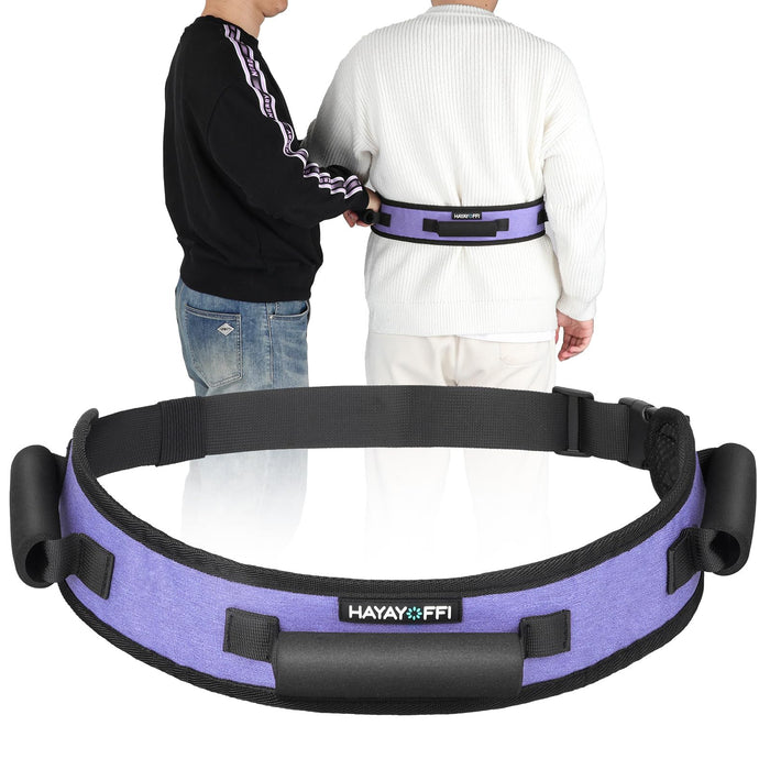 Gait Belt with Handles for Seniors, Transfer Gait Belts for Lifting Elderly, Physical Therapy Sit to Stand Patient Lift Aid Assist Purple