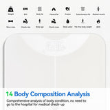 anyloop Smart Scale for Body Weight and Fat Percentage, Accurate Weight Scale Bathroom Scale Large LED Display Body Fat Scale, Digital Scale Weighing Scales Bluetooth 400lb (White)