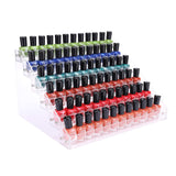 BTremary Clear Nail Polish Paint Organizer Holder Rack Shelf 6 Tier Acrylic Tattoo Ink Essential Oil Display Stand Holds Up to 48-96 Bottles (Fit 1-2oz Bottles).