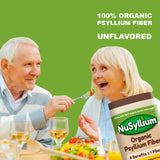 Nusyllium USDA Organic Psyllium Husk Fiber Powder, Daily Fiber Supplement Promotes Digestive Health* & Appetite Control* w/ Brown Sugar, Unflavored, 85 Servings
