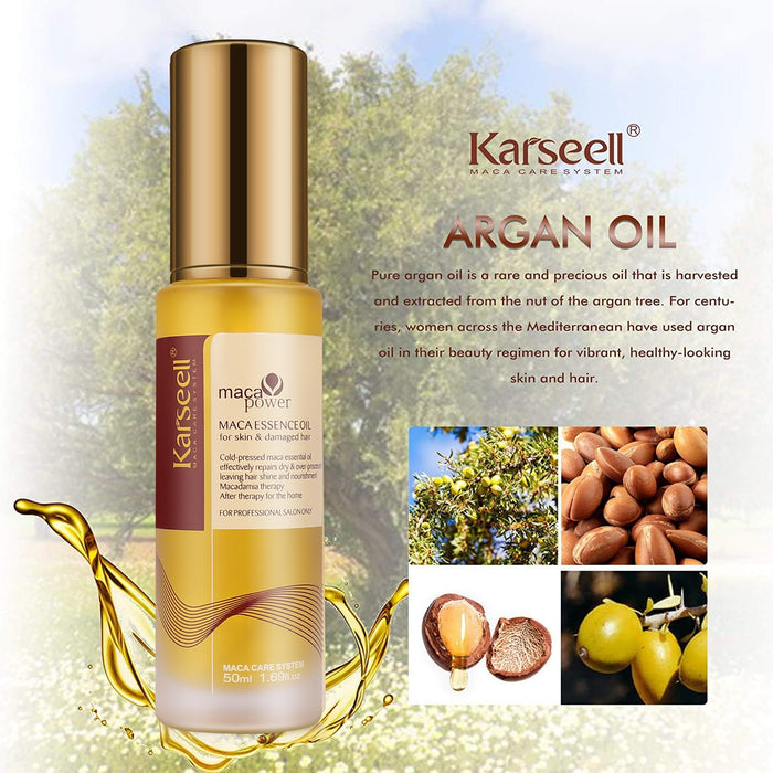 Moroccan Argan Oil for Hair Healing Cold Pressed Weightless Argan Oil Hair Serum for Dry Damaged Hair 50ml