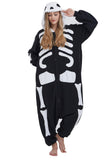 DELEY Unisex One Piece Animal Adult Skeleton Onesie, Animal Pajamas Halloween Cosplay Costume for Women and Mens Sleepwear