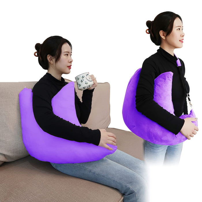 zimucxn Shoulder Surgery Pillow, Ergonomic Rotator Cuff Pillow, Comfortable Post Shoulder Surgery Pillow, Adjustable Structure Provide Support, Shoulder Pain Relief, Firm and Removable(Purple)