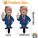 Smilelife Trump Yard Sign 2024 Trump Middle Finger Yard Sign Funny Political Lawn Signs Outdoor Yard Decor (1), Blue