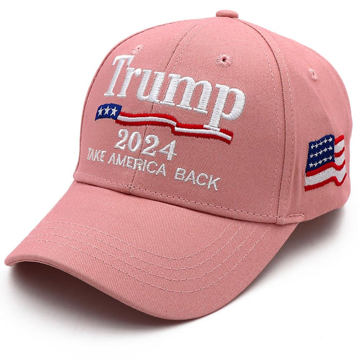 Engmoo Trump 2024 Hat Keep America Great Take America Back Hat with USA Flag Embroidery Adjustable Baseball Cap