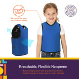 Special Supplies Sensory Compression Vest Deep Pressure Comfort (Blue, X-Small)