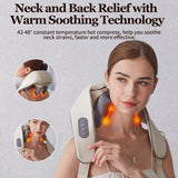 Neck Massager with Heat, Electric Deep Tissue 6D Kneading Massage, Cordless Shiatsu Neck and Back Massage Pillow for Neck, Shoulder and Leg Relaxtion, Gifts for Men Women