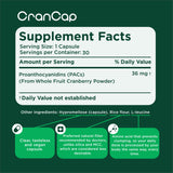 CranCap - Cranberry Pills - Urinary Tract Health Cranberry Supplement - 36mg of Potent PACs - Non GMO, Vegan, Gluten Free - by Heale - 30 Capsules