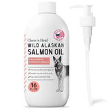 Pure Wild Alaskan Salmon Oil for Dogs - 16 oz. - Pump Cap Bottle - Contains Omega-3 and 6, Vitamin D, EPA, and DHA for Healthy Skin and Coat - Toxin Free