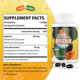 Liposomal Apigenin 550mg - High Bioavailability Apigenin Supplements, Apigenin Support with Trans-Resveratrol 50mg, Apigenina - Flavonoid Antioxidants, 60 Softgels