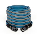 FITT Hiflo Water Hose 50ft, Multipurpose Garden Hose, Easy to Use and Long-lasting Performance, Light Blue and Grey