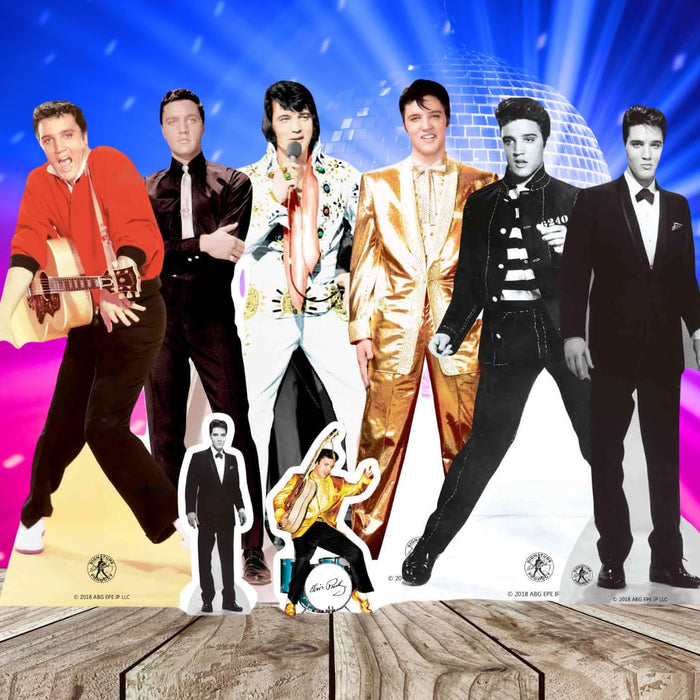 STAR CUTOUTS Fun Pack Ltd TT06 Presley Small Cardboard Cutouts Elvis Party Decorations for Fans, Crafting and Collectors Official Product, Table Tops