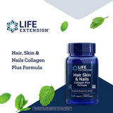 Life Extension Hair, Skin & Nails Formula with Collagen – 120 Tablets