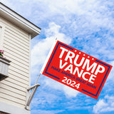 WENWELL Trump Vance 2024 Flag Double-Sided 3x5 Ft - Make America Great Again Trump Vance '24 Presidential Campaign Banners for car Boat Outdoor,Premium 3-Ply Durable Material,Red