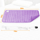 Heating Pad-Electric Heating Pads for Back,Neck,Abdomen,Moist Heated Pad for Shoulder,Knee,Hot Pad for Pain Relieve,Dry&Moist Heat & Auto Shut Off(Light Purple, 12''×24'')