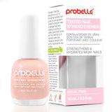 Probelle Tinted Nail Strengthener, Colored Nail Strengthening Treatment, Nail Growth and Repair, Stops Peeling, Splits, Chips, Cracks, and Strengthens Nails (0.5 Fl Oz (Pack of 1), Petal Pink)