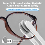 Eyeglass Cleaner Kit for Cleaning Glasses, 5-in-1 Eye Glasses Lens Cleaner|Cleaner Tool Case+Anti-Fog Mist Cleaner Spray+Soft Brush+Recyclable Sunglasses Lens Clamp Clip+Microfiber Cloth for Travel