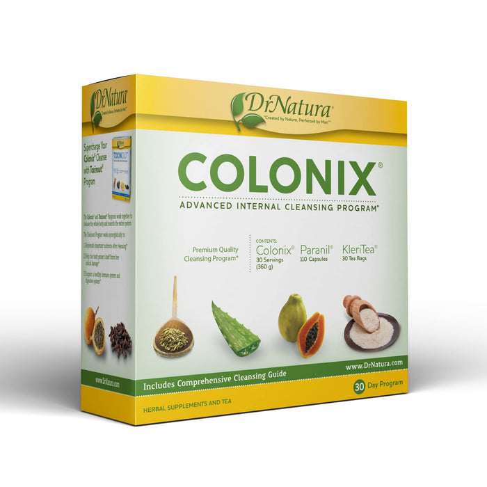 DrNatura Colonix Kit Whole Psyllium Husk Powder for Colon Cleanse, 30 Day Pack Colon Cleanser (16 oz)