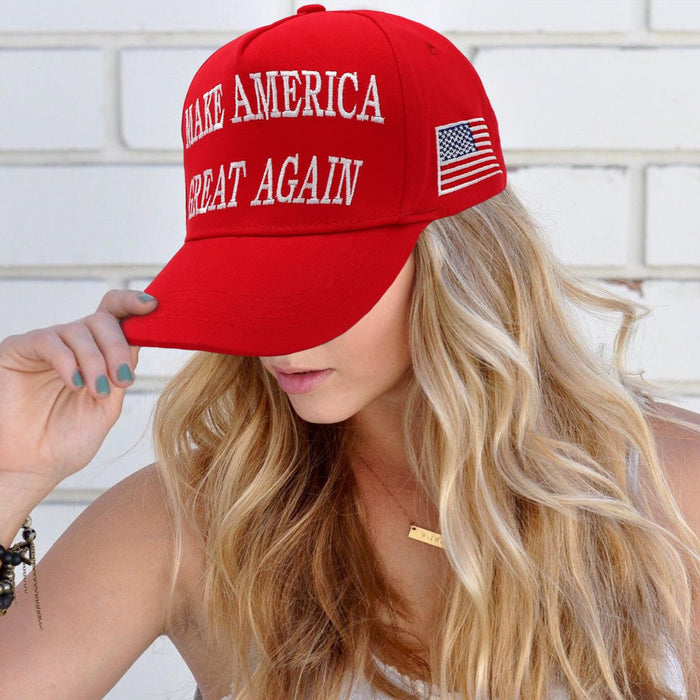 Red Trump MAGA Hat 2pcs Make America Great Again 45-47 Embroidered Adjustable Baseball Cap