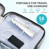 Water Flosser,Water Flosser Cordless,Uthvouxy Portable Dental Flossers with 4 Modes 5 Tips,Dental Care,Waterproof Oral Irrigator Rechargeable Powerful Teeth Oral Cleaner for Home & Travel-White