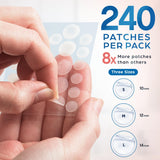 KEYCONCEPTS Pimple Patches for Face (240 Patches), Hydrocolloid Acne Patches with Tea Tree Oil - Pimple Patch Zit Patch and Pimple Stickers - Hydrocolloid Acne Dots for Acne - Zit Patches