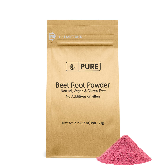 Pure Original Ingredients Beet Root Powder (2lb) Smoothies, Rich Color, Non-GMO, Folate