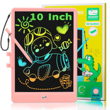 KOKODI LCD Writing Tablet, 10 Inch Colorful Toddler Doodle Board Drawing Tablet, Erasable Reusable Electronic Drawing Pads, Educational and Learning Toy for 3-6 Years Old Boy and Girls