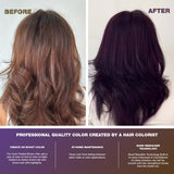 Celeb Luxury Purple Hair Color Depositing Colorwash Conditioner for Brunettes + Bondfix Bond Rebuilder, Semi Permanent Hair Color, Vegan Hair Dye