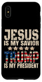 iPhone XS Max Trump phone case Jesus Is My Savior Trump Is My President Case