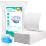 OUMEE 120 Count Absorbent Commode Pads for Bedside Commode Bucket, Commode Liners Pads with Absorbent Gel, Potty Liner Pads for Adults Portable Toilet Bags Bedpans (120 Pcs/Absorbent Pads)