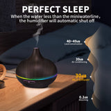 Essential Oil Diffuser Humidifier Ultrasonic Aromatherapy Diffuser with 4 Timer Settings & 7 Different Lights for Office Home Study Yoga Spa Baby