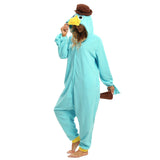 Wishliker Adult Onesie Animal Pajamas Halloween Cosplay Costumes Party Wear Skyblue S