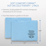 Core Products Soft Comfort CorPak, No Frost Hot and Cold Therapy Pack - 10" x 13", Made in The USA- 2 Pack