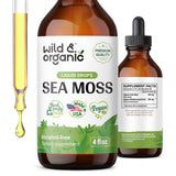 Sea Moss - Organic Sea Moss Liquid Drops - Irish Sea Moss Supplement - Seamoss Bladderwrack Tincture - Vegan, Alcohol Free Liquid Extract for Men & Women - Natural, Non-GMO Superfood - 4 fl. oz.