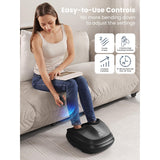 Lite Foot Massager Machine with Heat and Remote by BOB AND BRAD - Shiatsu Kneading, Multi-Level Settings, Relief for Tired Muscles and Plantar Fasciitis