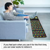 BBTO Foot Massage Mat Reflexology Walk Stone Road Foot Massage Acupoint Mat for Acupressure Relaxes Massage Mat for Long Sitting Elderly Students and Office Workers (68.89 x 13.78 Inches)