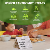 USKICH Pantry Moth Traps with Strength Pheromones Moths Killer Safe and Effectiv (10 Pcs)