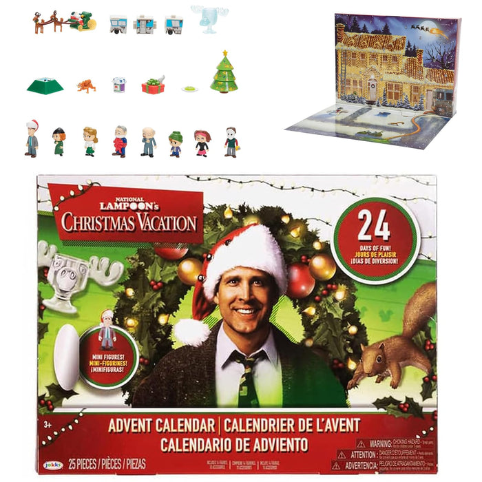 24 Day Christmas Advent Calendar, Contains 24 Gifts, National Lampoon’s Christmas Vacation Advent Calendar,Christmas Vacation Figures and Accessories Christmas Countdown Calendar Gift (3PCS)