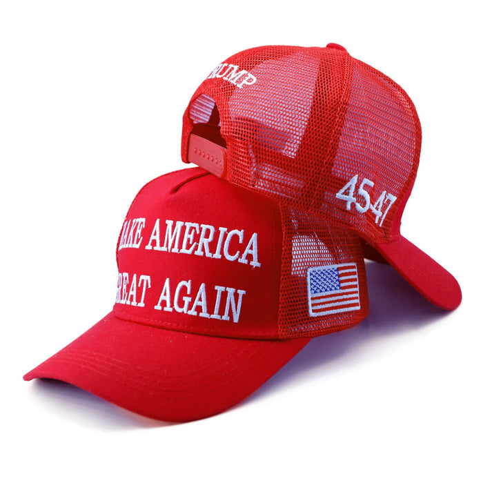 Puoyis Trump 45-47 MAGA Hat Trump 2024 Hat Make America Great Again Hat Embroidered Adjustable Baseball Cap