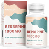 KoNefancy Berberine HCL Supplement 1000mg, High Absorption Berberine Plus Vegan Capsules with Silymarin Complex Formula for Cardiovascular, 60 Count (Pack of 1)
