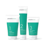 Proactiv Clean 3 Step Acne Treatment Routine- Sulfur Acne Treatment Cleanser, Azelaic Acid Serum, and Facial Moisturizer for Acne Prone Skin- 30 Day Acne Skin Care Kit w/Zits Happen® Pimple Patches