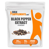 BulkSupplements.com Black Pepper Extract Powder - 95% Piperine - Black Pepper Supplements - Piperine Extract - Piperine Powder - 20mg of Black Pepper Extract per Serving (50 Grams - 1.8 oz)