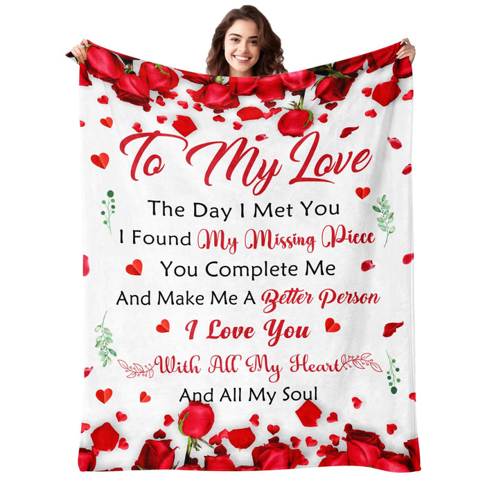 Lavua Anniversary Romantic Gifts for Wife or Girlfriend, to My Love Blanket